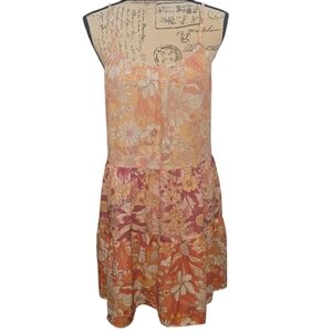 FLORAL FLOWY MIDI DRESS WOMEN'S MEDIUM NWOT NO BRAND TAG